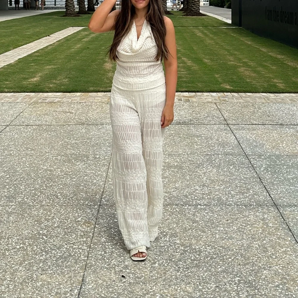 Zara Ecru pant/top set - Picture 3 of 4